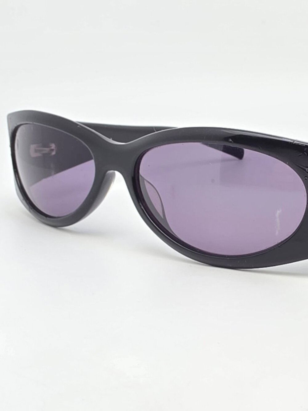 Gucci GG2527/S GM5 Gloss Black Rhinestone Frame Grey Lens Sunglasses Italy 55mm